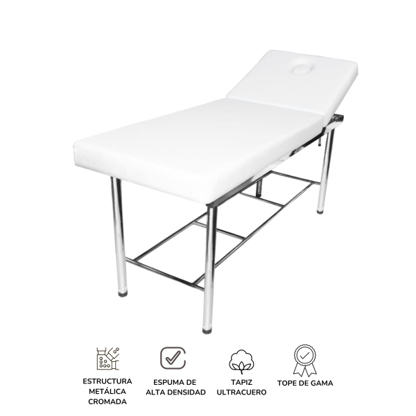 Camilla reclinable de metal cromado N1