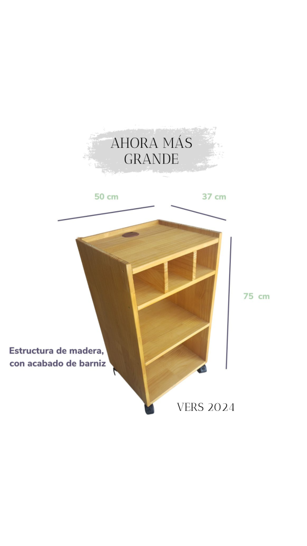 Carro auxiliar de madera