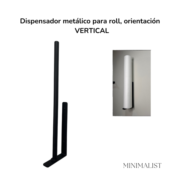 Dispensador de pared para roll de sábanas desechables  VERTICAL